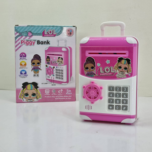 گاوصندوق رمز دار اسباب بازی طرح ال او ال سوپرایز TROLLEY CASE Piggy Bank LOL Surprise_اسباب بازی